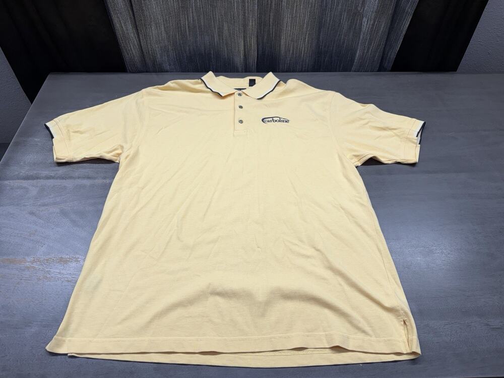 Ping Collection Yellow Polo Shirt Mens XL Embroidered Carboline Logo